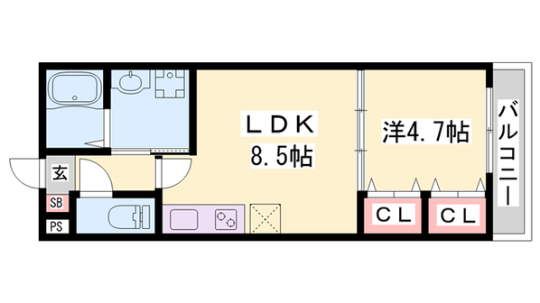 大久保駅 徒歩12分 1階の物件間取画像